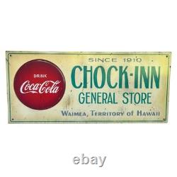 Original Steven Neill Distressed Vintage Hawaiiana Coca-Cola, Signed Waimea 2015