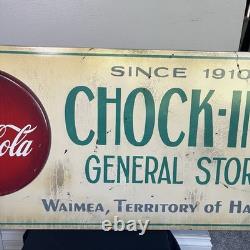 Original Steven Neill Distressed Vintage Hawaiiana Coca-Cola, Signed Waimea 2015