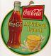 Original Vintage 1930s Coca Cola Double Sided Cardboard Cutout Sign