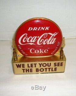 Original Vintage 1950's Coca-cola Bottle Topper Sign