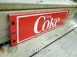 Original Vintage Coca-Cola COKE Sign Painted Metal Retail Display Signage