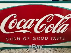 Original Vintage Coca-Cola Fishtail Sign