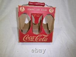 Original Vintage Coca Cola Pilaster Sign 6-Pack