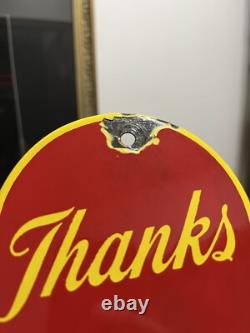 Original Vintage Coca-Cola Porcelain Door Push Plate