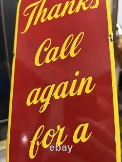 Original Vintage Coca-Cola Porcelain Door Push Plate