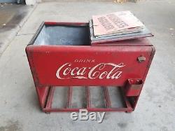 Original Vintage Coca Cola Salesman's Sample Mini Cooler Chest 1939 Kay Display