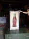 Original Vintage Coca Cola White Bottle Advertising Sign with Original Wood Frame