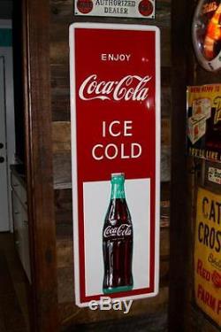 Original Vintage Coke Sign Coca-Cola Enjoy Coke