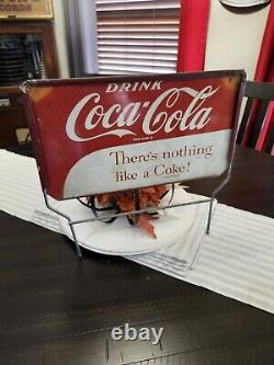 Original Vintage Metal COCA-COLA topper sign for store display rack