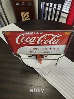 Original Vintage Metal COCA-COLA topper sign for store display rack