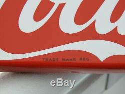 Original Vintage P&m 1953 Coca Cola Porcelain Door Push Bar Coke Sign Ex Beauty