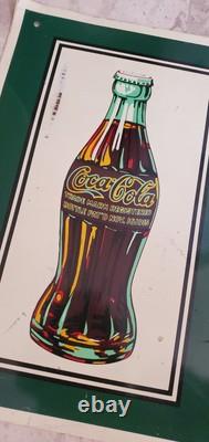 Originql Vintage Coca-Cola Drink Sign Delicious and Refreshing Display 37x12