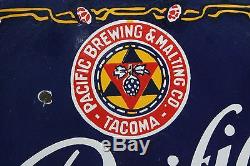 Pacific Beer Tacoma Porcelain Sign Gas Oil Coke Eagle