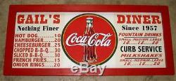 Personalized Vintage Diner Style Soda Menu Board withCoke Coca-Cola Tin Sign