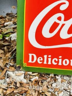 Porcelain Advertising Sign Coca-Cola 27in