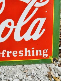 Porcelain Advertising Sign Coca-Cola 27in