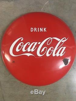 Porcelain Coca-Cola sign original. 24 Inch