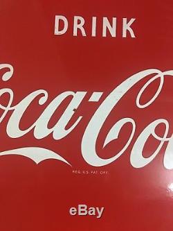 Porcelain Coca-Cola sign original. 24 Inch