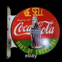 Porcelain Coca-cola Enamel Sign 18x18 Inches Double Sided