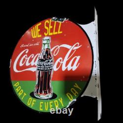Porcelain Coca-cola Enamel Sign 18x18 Inches Double Sided