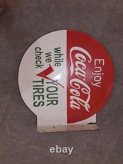 Porcelain Coca-cola Enamel Sign 24x24 Inches Double Sided With Flange