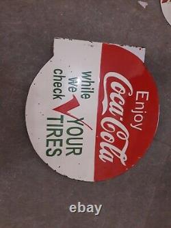 Porcelain Coca-cola Enamel Sign 24x24 Inches Double Sided With Flange