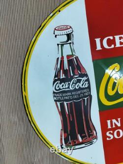 Porcelain Coca-cola Enamel Sign 30x30 Inches