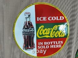 Porcelain Coca-cola Enamel Sign 30x30 Inches