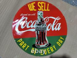 Porcelain Coca-cola Enamel Sign 30x30 Inches Double Sided