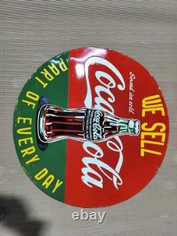 Porcelain Coca-cola Enamel Sign 30x30 Inches Double Sided