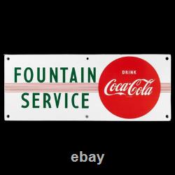 Porcelain Coca-cola Enamel Sign 36x14 Inches