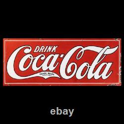 Porcelain Coca-cola Enamel Sign 36x14 Inches