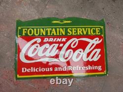 Porcelain Coca-cola Enamel Sign 36x24 Inches