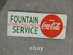 Porcelain Coca-cola Enamel Sign 40x16 Inches