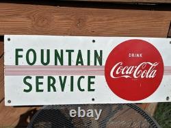 Porcelain Coca-cola Enamel Sign 40x16 Inches
