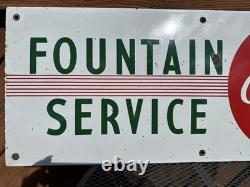 Porcelain Coca-cola Enamel Sign 40x16 Inches