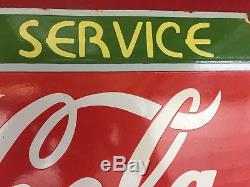 Porcelain Coke Fountian Service Sign
