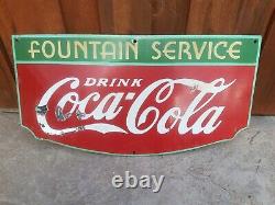 Porcelain Fountain Service Coca-cola Sign