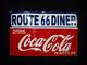 Porcelain Route 66 Coca Cola Enamel Metal Sign Size 30 x 20 Inches