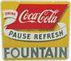 Porcelian Coca-cola Enamel Sign Size 28x25 Inches Double Sided