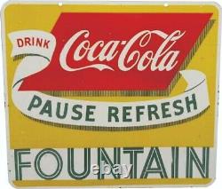 Porcelian Coca-cola Enamel Sign Size 28x25 Inches Double Sided