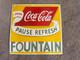 Porcelian Coca-cola Enamel Sign Size 30x28 Inches Double Sided