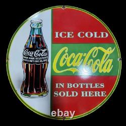 Porcelian Coca-cola Enamel Sign Size 30x30 Inches Double Sided