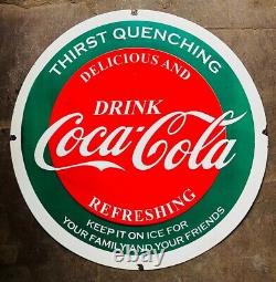 Porcelian Coca-cola Enamel Sign Size 30x30 Inches Double Sided