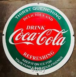 Porcelian Coca-cola Enamel Sign Size 30x30 Inches Double Sided