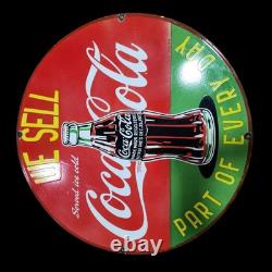 Porcelian Coca-cola Enamel Sign Size 30x30 Inches Double Sided