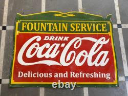Porcelian Coca-cola Enamel Sign Size 48x36 Inches Double Sided