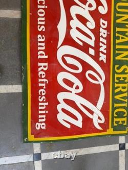 Porcelian Coca-cola Enamel Sign Size 48x36 Inches Double Sided