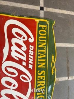 Porcelian Coca-cola Enamel Sign Size 48x36 Inches Double Sided