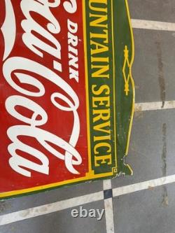 Porcelian Coca-cola Enamel Sign Size 48x36 Inches Double Sided